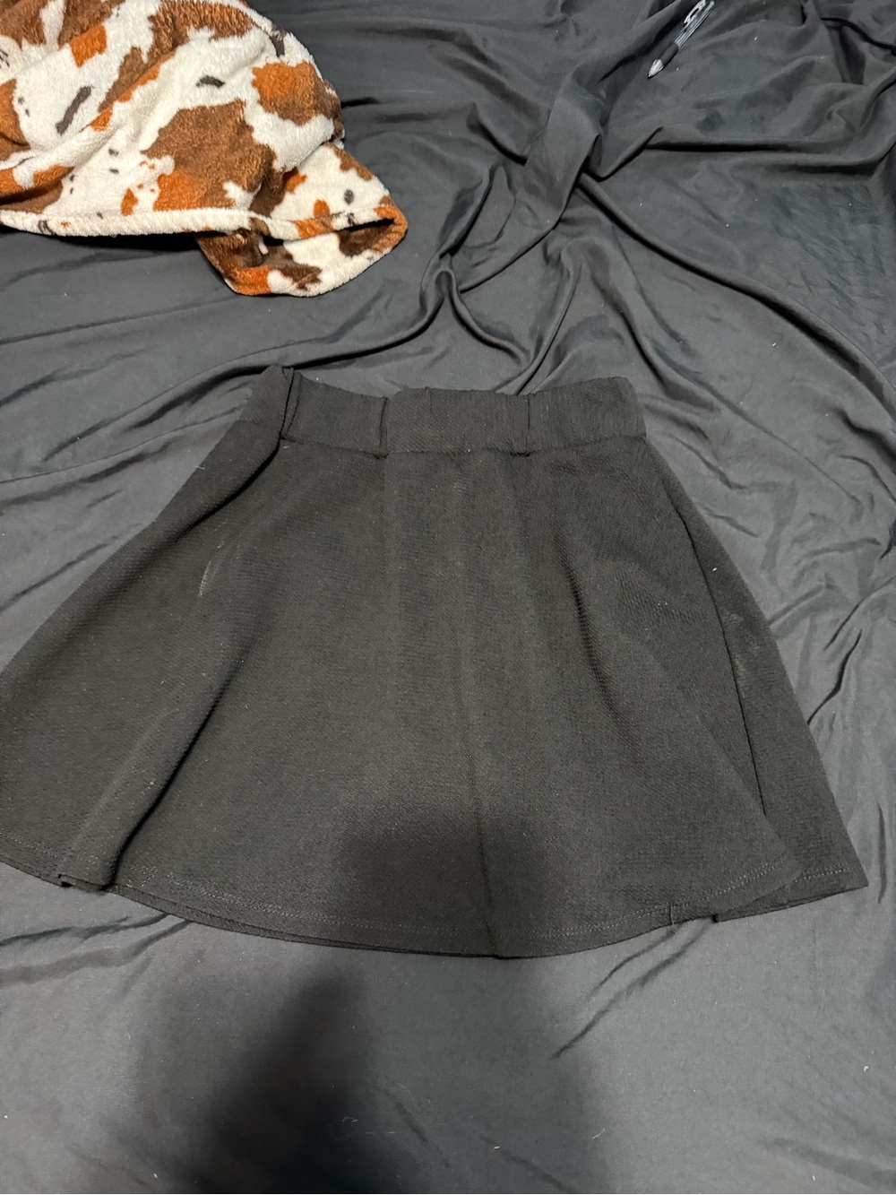 SHEIN Black Circle Skater Skirt